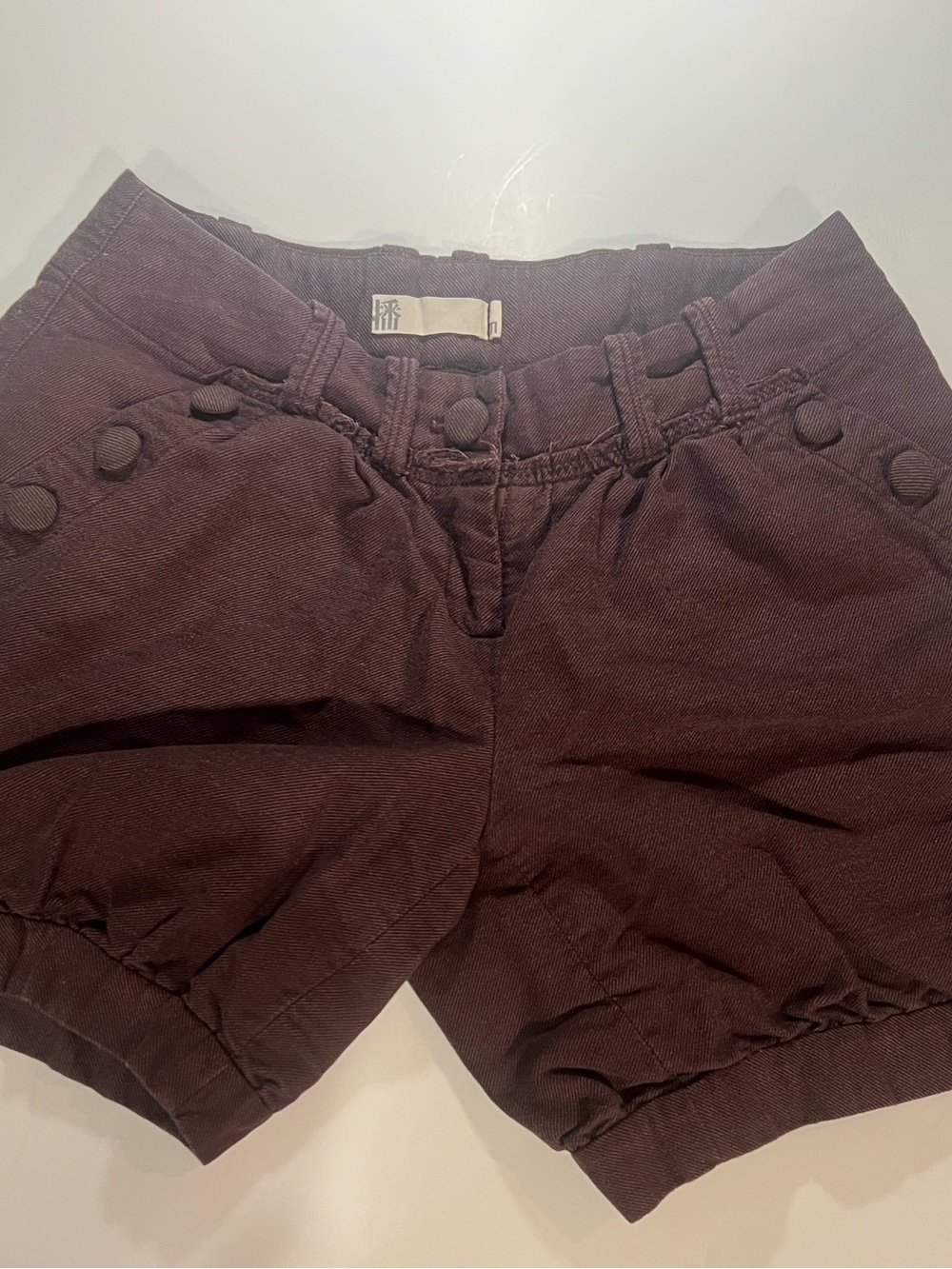 Broadcast 播 High Waist Shorts in Brown